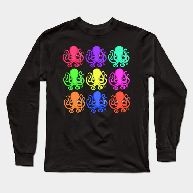 octopus rainbow Long Sleeve T-Shirt by HonuHoney